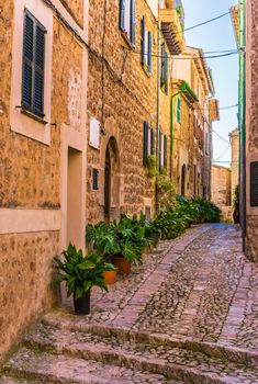 Old mediterranean village Fornalutx on Mallorca, Spain Balearic Islands