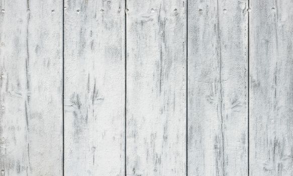 Old white painted wooden wall for background texture