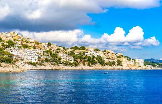 Coastline of Cala Fornells on Majorca, Spain Balearic islands