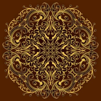 Vector abstract color decorative floral ethnic ornamental illustration.