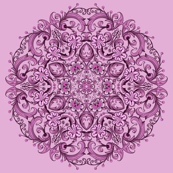 Vector abstract color decorative floral ethnic ornamental illustration.