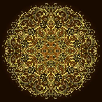 Vector abstract color decorative floral ethnic ornamental illustration.
