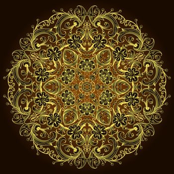 Vector abstract color decorative floral ethnic ornamental illustration.