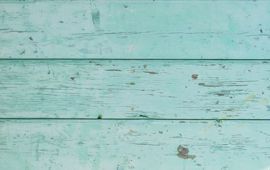 Shabby light blue painted wooden planks background texture with copy space