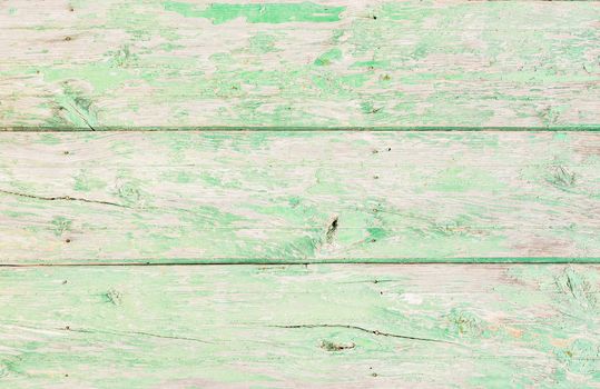 Old rustic green colored wood backdrop texture with copy space