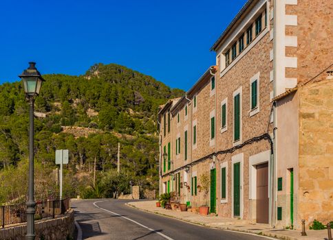 View of Banyalbufar village on Mallorca island, Spain