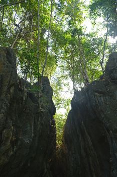 Calinawan cave rock formation tourist attraction in Tanay, Rizal, Philippines