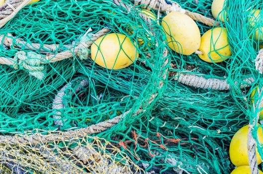 Close-up of fish net pattern, maritime background texture