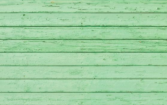 Green colored wooden boards backdrop texture with copy space