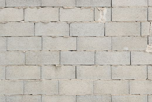 Close-up of construction site masonry wall texture