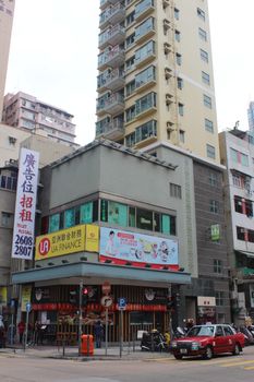 KOWLOON, HK-DEC. 7: Surrounding buildings on December 7, 2016 in Mong Kok, Kowloon, Hong Kong. Mong Kok is an area in the Yau Tsim Mong District, on the western part of Kowloon Peninsula in Hong Kong.