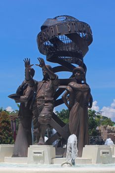 SENTOSA, SG - OCT. 19: Statues at Universal Studios Singapore on October 19, 2016 in Sentosa, Singapore.