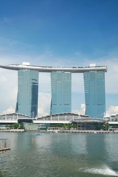 MARINA BAY, SINGAPORE - APR 4 - Marina bay sands facade on April 4, 2012 in Singapore.