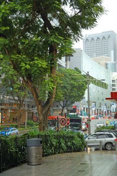 ORCHARD, SG - APR 6 - Orchard road with surrounding malls on April 6, 2012 in Orchard, Singapore.