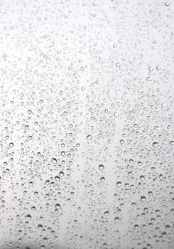 Drops of rain on the window (glass). Shallow DOF.