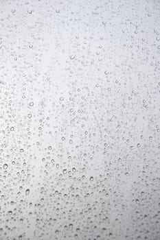 Drops of rain on the window (glass). Shallow DOF.