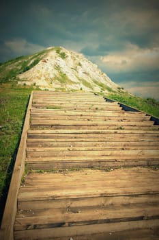 The stairs up the hill and to the heavens