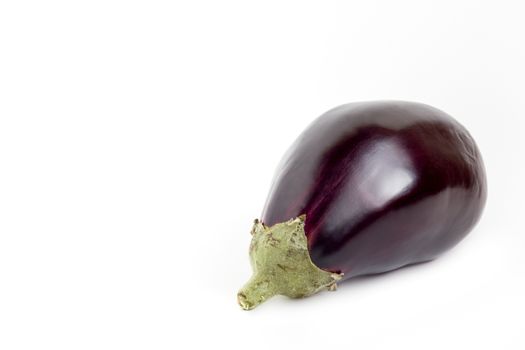 Eggplant or aubergine vegetable isolated on white background cutout