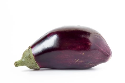 Eggplant or aubergine vegetable isolated on white background cutout.