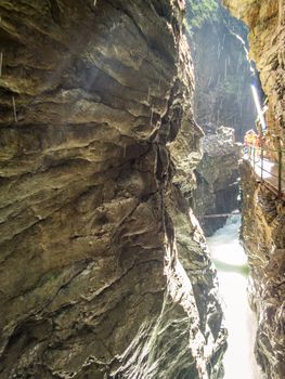 The Breitachklamm deepest rock canyon in Europe from Oberstdorf to the Kleinwalsertal