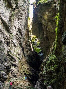 The Breitachklamm deepest rock canyon in Europe from Oberstdorf to the Kleinwalsertal