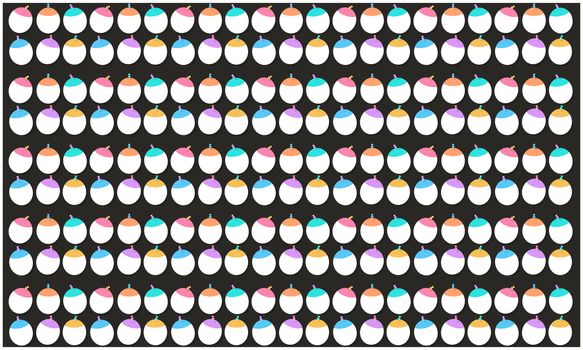 digital textile design of balloons on abstract background