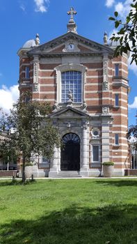 Antwerp, Belgium, July 2020: Former chapel of the Military Hospital in Groen Kwartier