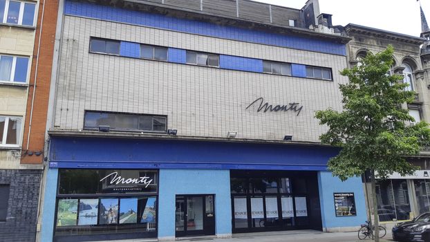 Antwerp, Belgium, July 2020: view on Monty theatre in the Montignystraat