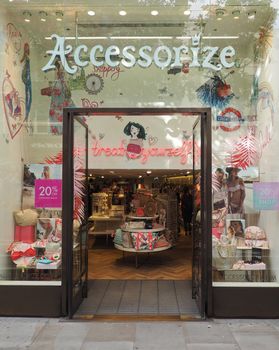 LONDON, UK - CIRCA JUNE 2018: Accessorize storefront