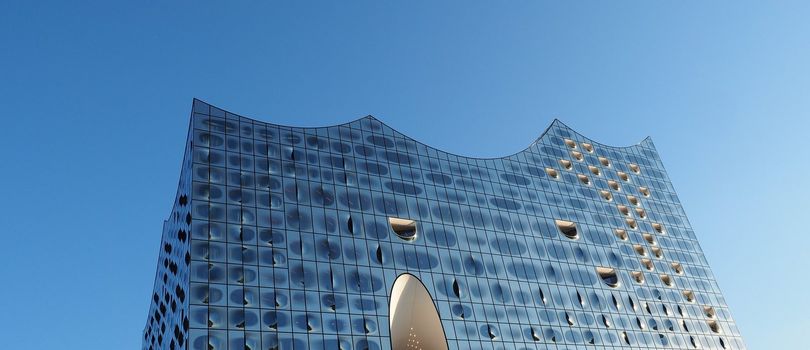 HAMBURG, GERMANY - CIRCA MAY 2017: Elbphilharmonie concert hall designed by Herzog and De Meuron