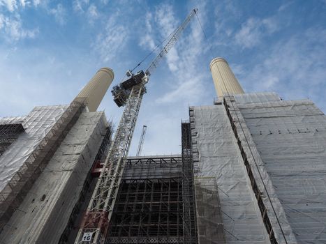 LONDON, UK - CIRCA JUNE 2019: Battersea Power Station redevelopment building site