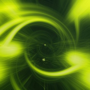 Green and black abstract background for design with radial blur.