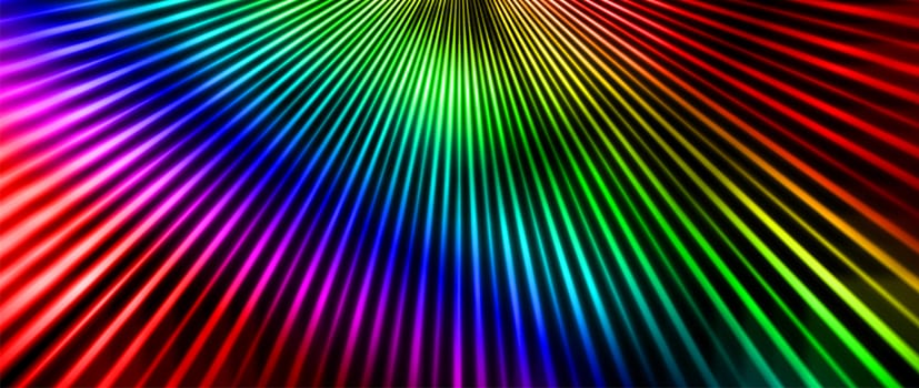 Rainbow colors beams abstract background for design with radial blur. Gradient.