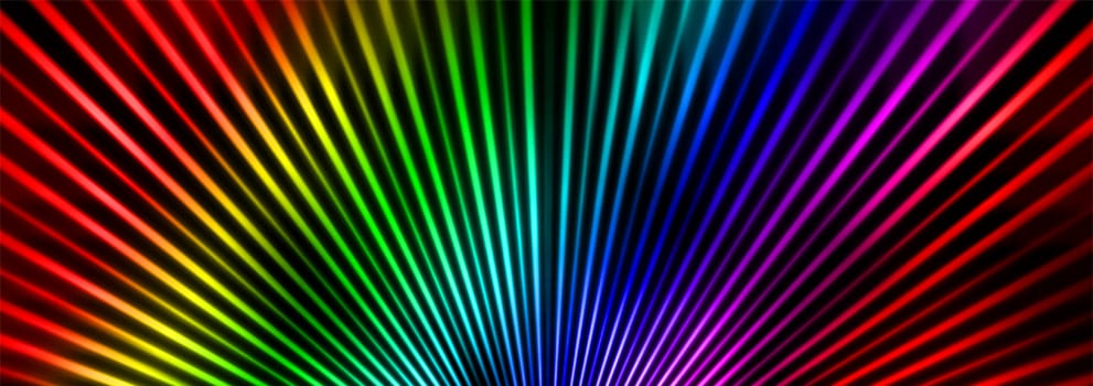 Rainbow colors beams abstract background for design with radial blur. Gradient.