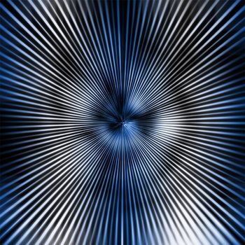 Blue beams abstract background for design with radial blur. Gradient.