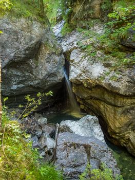 The Starzlachklamm between Burgberg and Sonthofen near the Grunten in Allgau