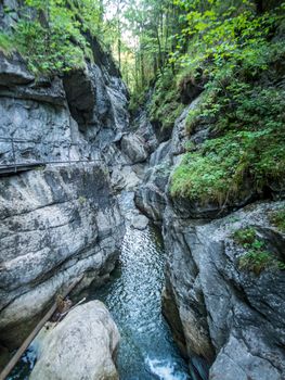 The Starzlachklamm between Burgberg and Sonthofen near the Grunten in Allgau