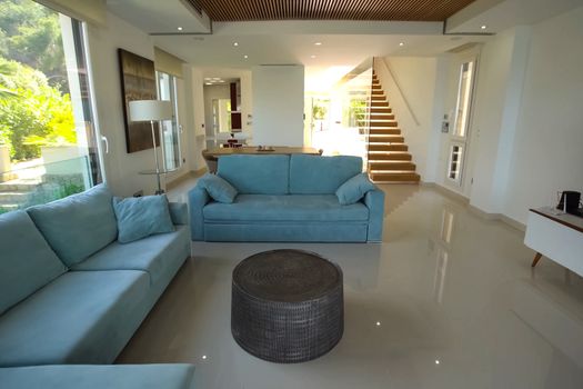 The interior of the cottage. A house on the shores of the Mediterranean Sea.