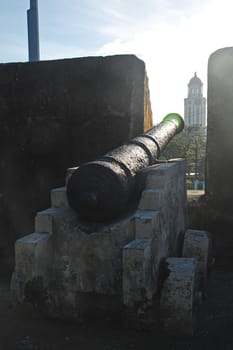 MANILA, PH - FEB 16 - War cannon display at Intramuros on February 16, 2013 in Manila, Philippines.