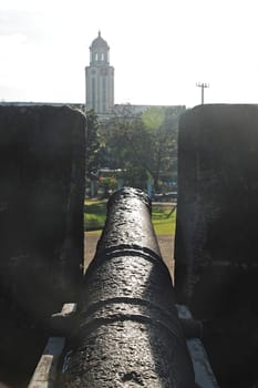 MANILA, PH - FEB 16 - War cannon display at Intramuros on February 16, 2013 in Manila, Philippines.