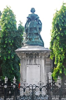 MANILA, PH - FEB 16 - Queen Isabel II statue at Intramuros on February 16, 2013 in Manila, Philippines.