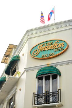 KOTA KINABALU, MY - JUNE 19: Jesselton hotel facade on June 19, 2016 in Kota Kinabalu, Malaysia.