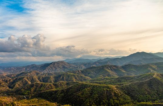 Troodos mountains panorama near Lefke town, North Cyprus