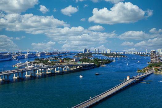 Many Bridges and Boats in Biscayne Bay