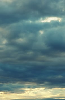 Beautiful dramatic sky with clouds