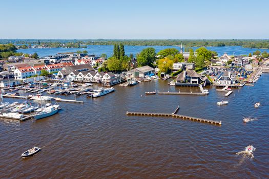 Aerial from Loosdrechtse Plassen in the Netherlands