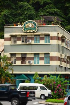 KOTA KINABALU, MY - JUNE 21: Borneo backpackers hostel facade on June 21, 2016 in Kota Kinabalu, Malaysia. 