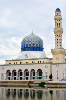 KOTA KINABALU, MY - JUNE 21: Masjid Bandaraya Kota Kinabalu Mosque facade on June 21, 2016 in Kota Kinabalu, Malaysia. 
