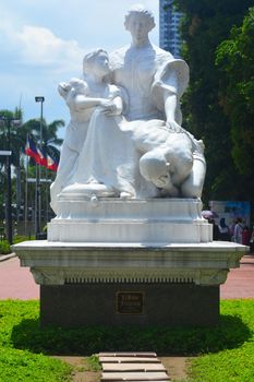 MANILA, PH - JULY 6: La Madre Filipina statue at Rizal park on July 6, 2016 in Manila, Philippines.