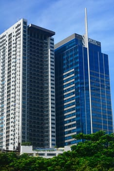 TAGUIG, PH - OCT. 1: RCBC facade on October 1, 2016 in Bonifacio Global City, Taguig, Philippines. RCBC was established in 1960 as a development bank for commercial and investment banking.